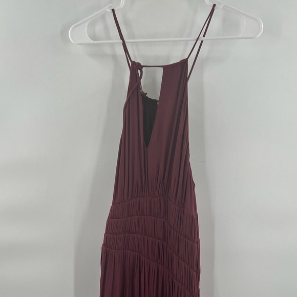 Moulinette Soeurs maron purple sleeveless ruched waist dress size 0 - Picture 4 of 6